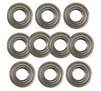 Lot de 10 roulements à billes à rainure profonde double face en fer scellé 6002ZZ en acier à haute teneur en carbone 15 mm x 32 mm x 9 mm, roulement à bille, palier