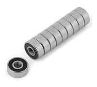 Lot de 10 Roulements à Billes, Double Roulement en Acier Scellé en Caoutchouc, Roulements à Gorge Profonde 3 X 10 X 4 mm pour Équipements Mécaniques, Instruments Électriques