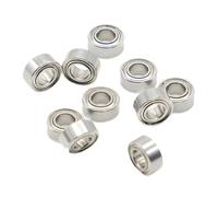 Lot de 10 roulements à billes en acier inoxydable SMR74ZZ 4 x 7 2,5 mm for moulinet pêche, petits accessoires(OPen SMR63 3X6X2)