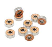 Lot de 10 roulements hybrides en céramique et acier inoxydable for moulinet pêche, 3 x 4, SMR103C 2OS ABEC7, MR63, MR74, MR105, MR104, MR115, MR85, MR95(10PcsS693 3x8x4)