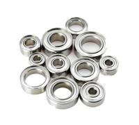 Lot de 10 roulements hybrides en céramique haute vitesse, en acier inoxydable, avec balais de carbone scellés, for micro-moteur, for perceuse à ongles électrique(3x8x4mm)