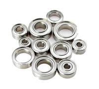 Lot de 10 roulements hybrides en céramique haute vitesse, en acier inoxydable, avec balais de carbone scellés, for micromoteur, pièce à main, perceuse à ongles électrique(4x9x4mm)