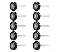 Lot de 10 roulettes silencieuses pour porte de garage - Roulettes à roulement à billes scellées pour un fonctionnement silencieux - Pièces de rechange robustes avec tige galvanisée - Argent (6200, 70