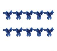 Lot de 10 rubans de chaise élastiques pour fête de mariage pour décoration d'hôtel, bandes de chaise extensibles avec design pré-bouclé pour événements intérieurs et extérieurs (bleu)