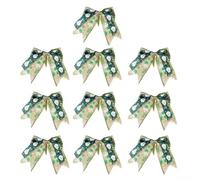 Lot de 10 rubans de décoration de Noël conçus pour la décoration de sapin et de magasin pendant la saison des vacances, tissu avec accents de ruban (C)