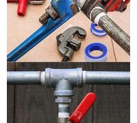 Lot de 10 rubans d'étanchéité étanches en PTFE - 10 m x 12 mm - Pour plomberie et projets de bricolage - Convient pour les connexions en métal et en plastique
