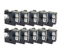 Lot de 10 rubans d'étiquetage compatibles 40920 blanc sur transparent 9 mm x 7 m pour LabelManager LM 100 150 160 200 210D 260 280 300 350 350D 360D 400 420P 450 500TS PC PC2 PnP LabelWriter L W 400