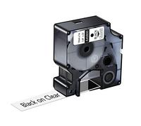 Lot de 10 rubans d'étiquettes de rechange pour Dymo D1 45800 Noir sur transparent pour LabelManager 360D 450D 420P 500TS LabelWriter 450 Duo LabelPoint 350 19 mm x 7 m