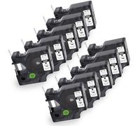 Lot de 10 rubans d'étiquettes Molabel compatibles avec Dymo D1 - 19 mm x 7 m - 45803 S0720830 - Noir sur blanc - Convient pour Dymo LabelManager 350, 360D, 420P, 450, 500TS et LabelPoint 300, 350.