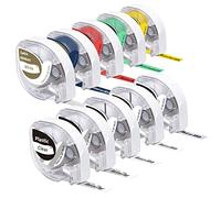 Lot de 10 rubans d'étiquettes Phomemo P12/P12 Pro/LT12 d'origine, 12 mm x 4 m, en satin, en fer sur étiquettes, étiquettes en plastique Q5-FA231/Q5-R234/Q5-RN34/Q5-TB131/Q5-TB231/Q5-TB431/Q5-TBG31/Q5