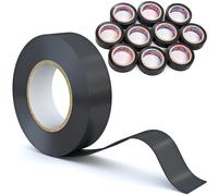 Lot De 10 Rubans Isolants Imperméables,Ruban Adhésif Isolant Électrique,18 Mm X 5 M-Résistant Aux Perforations-Pour Réparation Isolante-Pour Électricien-Noir