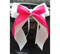 Lot de 10 rubans Miya@ fabriqués à la main, de qualité - Pour décoration de mariage et de voiture - Rouges à cœurs - En satin, 5cm rosarot