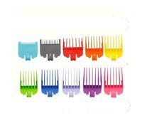 Lot de 10 sabots de coupe noirs en plastique for tondeuse à cheveux homme, guide de coupe et accessoires de rechange for coiffure professionnelle.(10 pcs colorful)