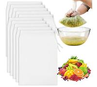 Lot De 10 Sac A Lait Vegetal,20x30cm Réutilisables Mousseline Alimentaire,Sac Filtrant Alimentaire Avec Cordon De Serrage,Cheese Cloth Pour Fromage,Jus De Fruits,Café,Jus De Légumes