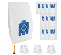 Lot de 10 Sac Aspirateur GN Compatibles avec Miele Hyclean Pure 3D Sacs pour Classic C1 Complete C2 Complete C3, S2 S4 S5 S6 S8 Series d'aspirateur Sacs à Poussière avec 3 + 3 Filtres Air Clean