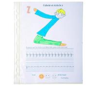 Exacompta Pochettes perforées transparentes A5 17x22 cm polypropylène 5/100e grainées cristal - Lot de 10