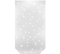 Lot de 10 sachets à confiserie - METALTEX - Grand modèle - Motif pois blanc - 18 x 31 cm