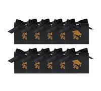 Lot de 10 sachets cadeaux pour diplômés - Décoration de l'organiseur en papier avec motifs de félicitations pour collations, cartes postales, souvenirs de filles