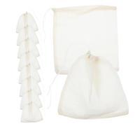 Lot de 10 Sachets de Cuisson Réutilisables en Mousseline pour Épices Thé et Bouillon Paquet à Cordon de Serrage en Coton pour Infusion et Cuisson