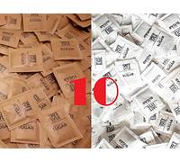 Lot de 10 sachets de sucre de canne Demerara emballés individuellement