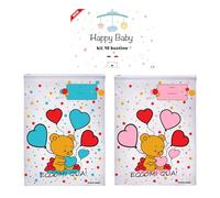 Lot de 10 sachets pour bébé hôpital, pour sac d'accouchement maman et changement de maternelle, enveloppes transparentes, antipoussière pour bébé, fabriqué en Italie (rose)