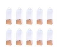 Lot de 10 sachets transparents pour bouquet de fleurs roses pour fête d'anniversaire et mariage - Boîte à fleurs pour rose unique