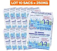 LOT DE 10 SACS 25KG SEL FIN SPÉCIAL PISCINE DISSOLUTION RAPIDE NORME 16401 CONFORME NORME EUROPÉENNE