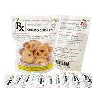 Lot de 10 sacs à biscuits amusants RX (vide) - Cadeaux d'infirmière, cadeaux de la semaine des infirmières, médecin, pharmacien, technicien, étudiants en soins infirmiers, cadeaux pour étudiants en