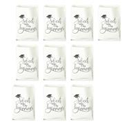 Lot de 10 sacs à friandises pour remise de diplôme, bonbons, biscuits, bonbons, fin d'année pour un nouveau départ, 15 x 20 cm, décoration de fête de remise de diplôme