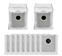 Lot de 10 sacs à poussière de rechange pour aspirateur ECOVACS pour Deebot Mini Robot avec couche filtrante avancée en tissu non tissé pour une meilleure rétention de la poussière