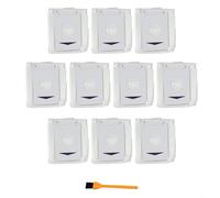 Lot de 10 sacs à poussière pour aspirateur robot Ecovacs pour Deebot T30 pour T30 Pro pour Omni Series - Capacité de 3 L, sacs de rechange en plastique avec pour une installation facile