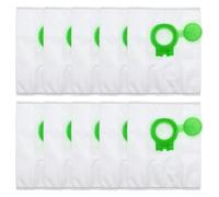 Lot de 10 sacs à poussière pour aspirateur Sebo Airbelt D2 Total Storm - Filtration 4 couches - Non tissé - Grande capacité - Pièces de rechange 8120ER pour poils d'animaux domestiques