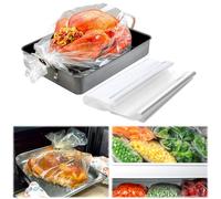 Lot de 10 sacs à rôtir de dinde extra larges pour la cuisson au four, sacs à rôtir pour rôtir le poulet, la viande, le poisson et les légumes (41 x 46 cm)