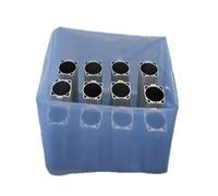 Lot de 10 sacs anti-corrosion VCI pour inhibiteur de vapeur Sacs plats à soufflet pour l'emballage de pièces métalliques et de pièces automobiles. Épaisseur : 0,08 mm (bleu, 380 + (140 x 2) x 400 x