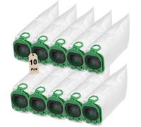 Lot de 10 sacs aspirateur NETBOAT pour Vorwerk Kobold VB100 / FP100 - non tissé microfibre, 24,5 cm, vert