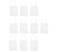 Lot de 10 sacs cadeaux de mariage en PVC transparent avec poignée imperméable et facile à transporter Taille Optinale pour cadeaux de fête