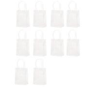 Lot de 10 sacs cadeaux de mariage en PVC transparent avec poignée imperméable et facile à transporter Taille Optinale pour cadeaux de fête