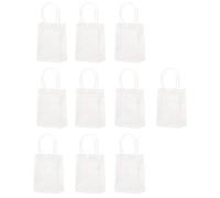 Lot de 10 sacs cadeaux de mariage en PVC transparent avec poignée imperméable et facile à transporter Taille Optinale pour cadeaux de fête