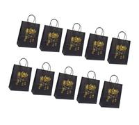 Lot de 10 sacs cadeaux portables pour l'Aïd avec poignée - Pochette cadeau élégante pour l'Aïd et Ramadan - Sacs en papier kraft