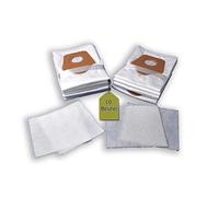Lot de 10 sacs d'aspirateur compatibles avec MTEC Premier 3030 EL, 10 sacs d'aspirateur + 2 micro-filtres + 2 filtres moteur compatibles avec les sacs d'aspirateur Swirl EIO86