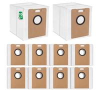 Lot de 10 sacs d'aspirateur de rechange, compatibles avec les aspirateurs Tapo RV30 Max Plus/RV30 Max & RV20 Max Plus/RV20 Max, sacs à poussière de grande capacité de 3,2 l