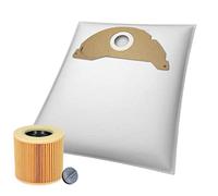 Lot de 10 sacs d'aspirateur en non-tissé à poussière adaptés pour Kärcher 6.959-322.0 - WD2, MV2 - Aspirateur multifonction + 1 filtre à cartouche KA38