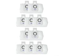 Lot de 10 sacs d'aspirateur pour Ecovacs pour deebot X1 pour omni pour t20 pour omni - Sacs de rechange de 3 l avec filtre à charbon actif pour robot aspirateur, station d'aspiration, blanc (10 pièces