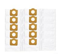 Lot de 10 sacs d'aspirateur pour Karcher WD3 pour modèles MV3 SE - Fabriqués avec doublure en polaire et conçus pour une élimination facile et propre