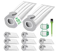 Lot de 10 sacs d'aspirateur Vorwerk Folletto VK7, 10 sachets filtres de rechange et 2 filtres