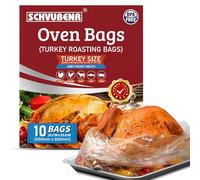 Lot de 10 sacs de cuisson à la dinde pour un rôtissage parfait - 55 x 60 cm - Sacs de cuisson de grande taille pour four, verrouillent le jus pour une dinde savoureuse - Passe au four, Thanksgiving,