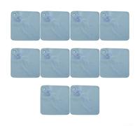 Lot de 10 sacs de lestage en PVC bleu avec crochets pour piscines hors sol et spas - Bâche d'extérieur sécurisée contre les débris du vent - Grand modèle de 28 cm - Motif diamant - Bleu clair