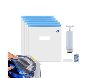 Lot de 10 sacs de rangement à filament en polypropylène avec 4 clips | Ensemble de sacs d'étanchéité épais pour bobine | Kit de protection contre la poussière par compression sous vide avec pompe