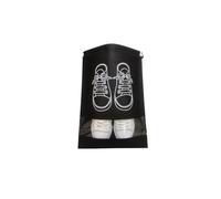 Lot de 10 sacs de rangement pour chaussures, anti-poussière, organisateur de placard, non tissé, portable, sac de voyage, sac à vêtements, chaussures multi-classifiés, Noir , S-1pcs