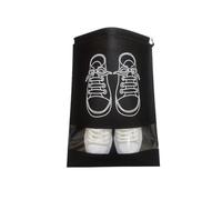 Lot de 10 sacs de rangement pour chaussures, anti-poussière, organisateur de placard, non tissé, portable, sac de voyage, sac à vêtements, chaussures multi-classifiés, Noir , L-1pcs